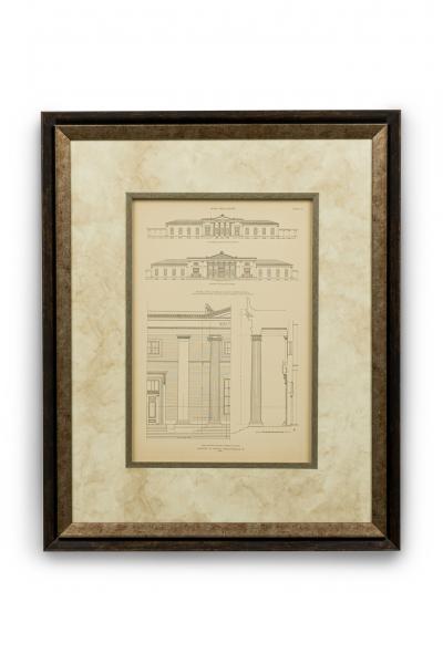 Monograph Print Titled Detail Central Portion Academic Building Univer