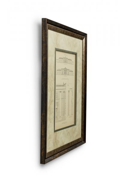 Monograph Print Titled Detail Central Portion Academic Building Univer