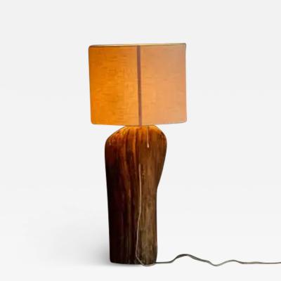 Monoxyle Brutalist Floor Lamp France 1970s