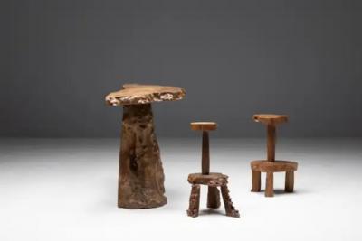 Monoxylite Wabi Sabi Bar Set France 1950s