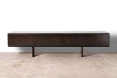 Monumental 10 Foot Custom Mid Century Modern Media Console in Solid Mahogany