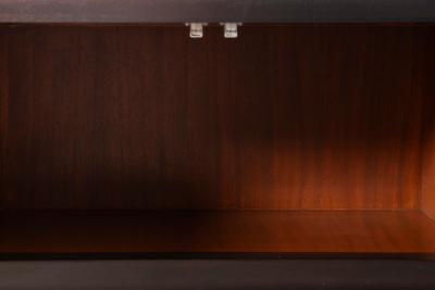 Monumental 10 Foot Custom Mid Century Modern Media Console in Solid Mahogany