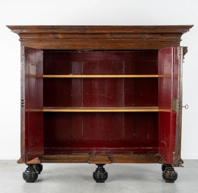 Monumental 17th Century Dutch Cabinet in Sculpted Oak