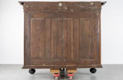 Monumental 17th Century Dutch Cabinet in Sculpted Oak