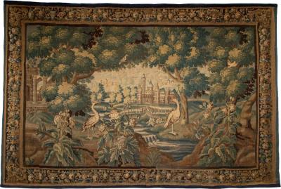 Monumental 18th Century Aubusson Verdure Tapestry