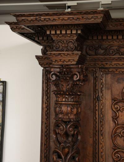 Monumental 18th Century Italian Walnut Armoire