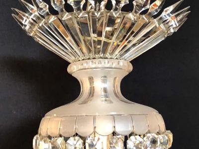 Monumental 19th Century Crystal Lalique Style Neoclassical Chandelier