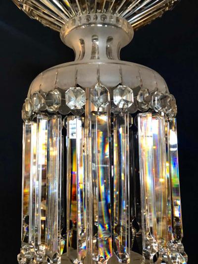Monumental 19th Century Crystal Lalique Style Neoclassical Chandelier