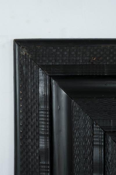 Monumental 19th Century Ebonized Ripple Molded Mirror