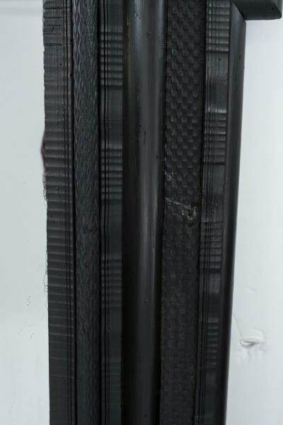 Monumental 19th Century Ebonized Ripple Molded Mirror