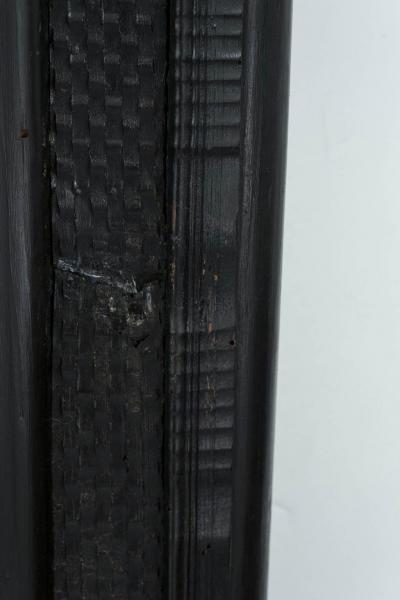 Monumental 19th Century Ebonized Ripple Molded Mirror