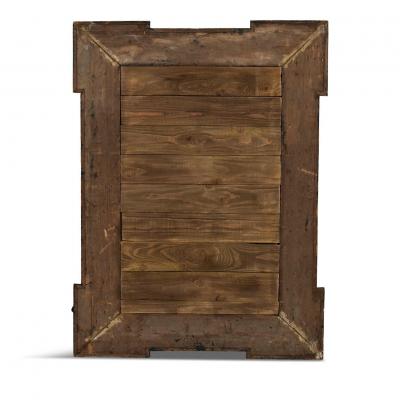 Monumental 19th Century Ebonized Ripple Molded Mirror