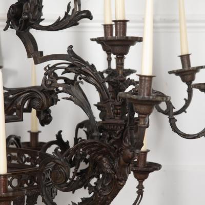 Monumental 19th Century French Bronze Chandelier