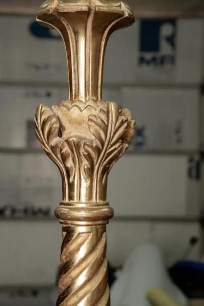 Monumental 19th Century Italian Giltwood Chandelier