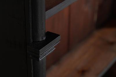 Monumental 19thC Ebonised Pine Dresser Shelving Rack