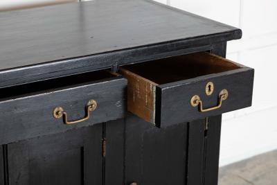 Monumental 19thC English Ebonised Pine Dresser Base