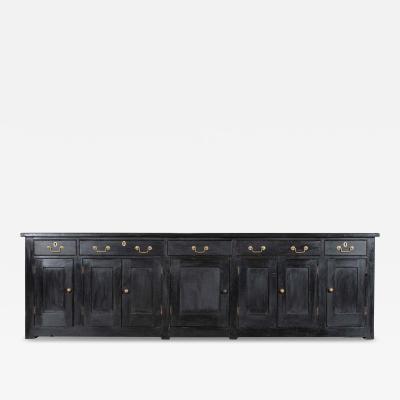 Monumental 19thC English Ebonised Pine Dresser Base