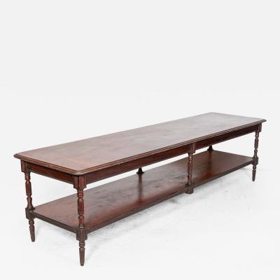 Monumental 19thC English Mahogany Drapers Table