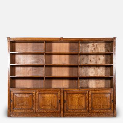 Monumental 19thC English Oak Haberdashery Cabinet