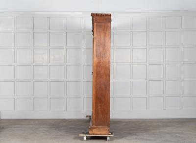 Monumental 19thC English Pine Arched Glazed Bookcase