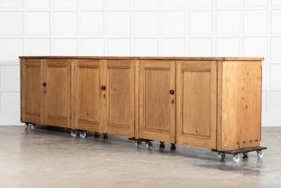 Monumental 19thC English Pine Dresser Base