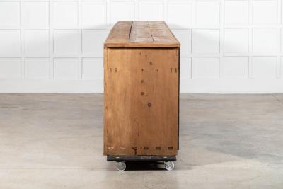 Monumental 19thC English Pine Dresser Base