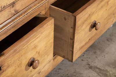 Monumental 19thC English Pine Housekeepers Cupboard