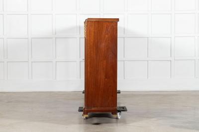 Monumental 19thC French Walnut Breakfront Glazed Bookcase