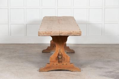 Monumental 19thC Scottish Estate Scrub Top Pine Refectory Table