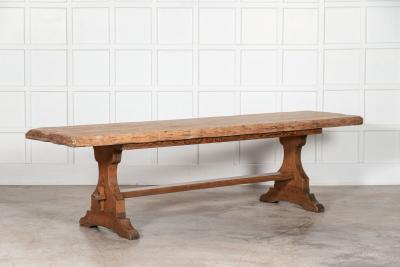 Monumental 19thC Scottish Estate Scrub Top Pine Refectory Table