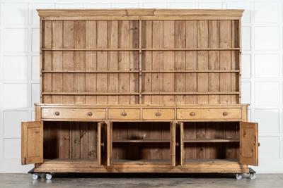 Monumental 19thc English Country House Sycamore Top Dresser