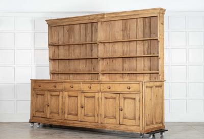 Monumental 19thc English Country House Sycamore Top Dresser