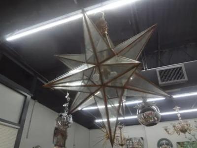 Monumental 52 Inch Star Shaped Chandelier