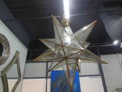 Monumental 52 Inch Star Shaped Chandelier