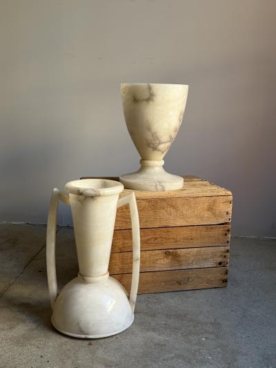 Monumental Alabaster Amphora Lamp