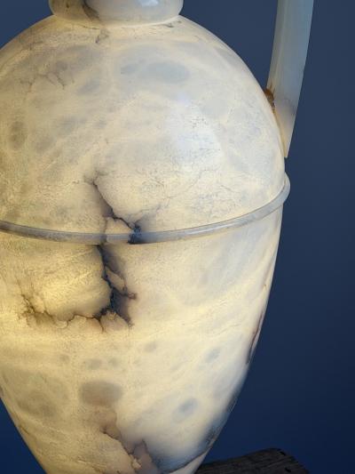 Monumental Alabaster Amphora Lamp