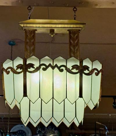 Monumental American Art Deco Theater Chandelier circa 1925
