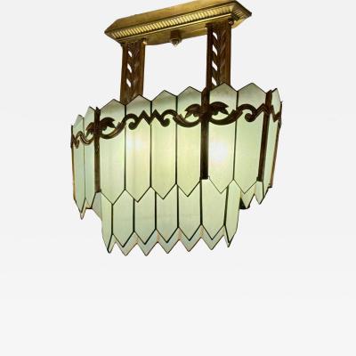 Monumental American Art Deco Theater Chandelier circa 1925