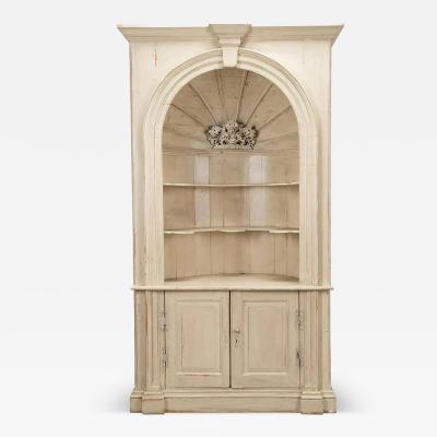 Monumental Architectural Alcove Painted Cabinet