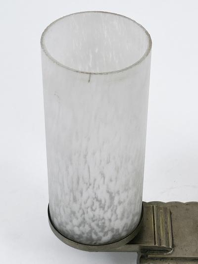 Monumental Art Deco Brass Glass Table Lamp or Desk Light France 1920s