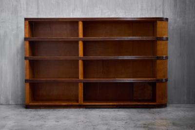 Monumental Art Deco Corner Display Cabinet Italy Mid 20th Century
