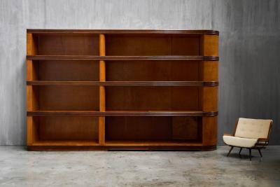 Monumental Art Deco Corner Display Cabinet Italy Mid 20th Century
