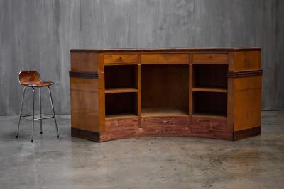 Monumental Art Deco Curved Counter Italy Mid 20th Century