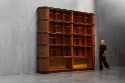 Monumental Art Deco Display Cabinet Italy Mid 20th Century