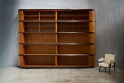 Monumental Art Deco Display Cabinet Italy Mid 20th Century