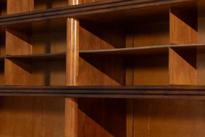 Monumental Art Deco Display Corner Cabinet Italy Mid 20th Century