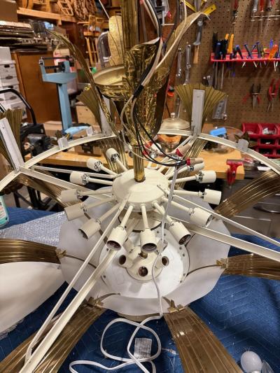 Monumental Art Deco Theater Chandelier 1920s Warfield Theater San Francisco