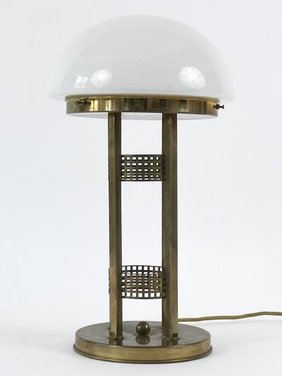 Monumental Art Nouveau Design Brass Table Lamp or Desk Light Austria 1980s