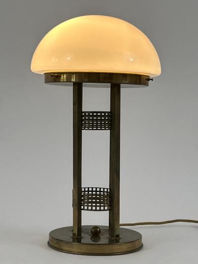 Monumental Art Nouveau Design Brass Table Lamp or Desk Light Austria 1980s