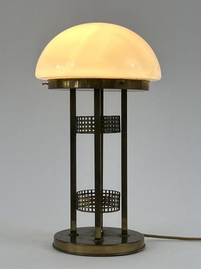 Monumental Art Nouveau Design Brass Table Lamp or Desk Light Austria 1980s